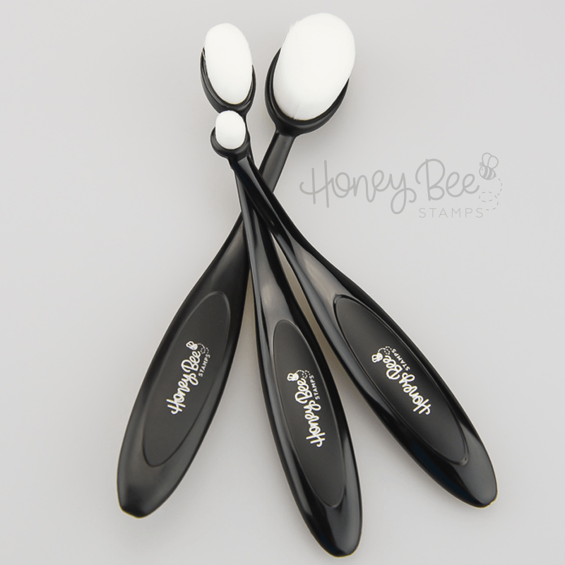 Honey Bee Detail Blender Brushes - Set of 3 Small Blending Brushes - Honey Bee Stamps