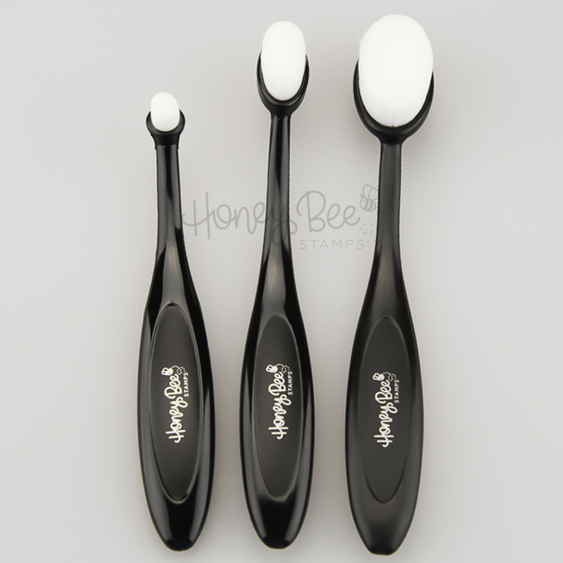 Honey Bee Detail Blender Brushes - Set of 3 Small Blending Brushes - Honey Bee Stamps