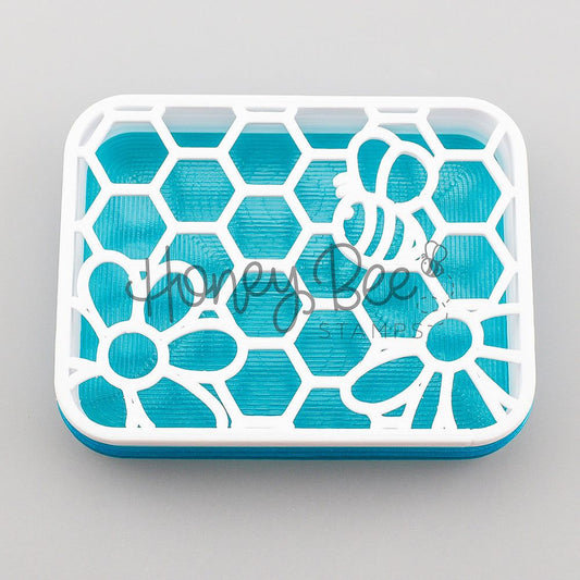 Honey Bee Shammy Case - White and Teal - Honey Bee Stamps