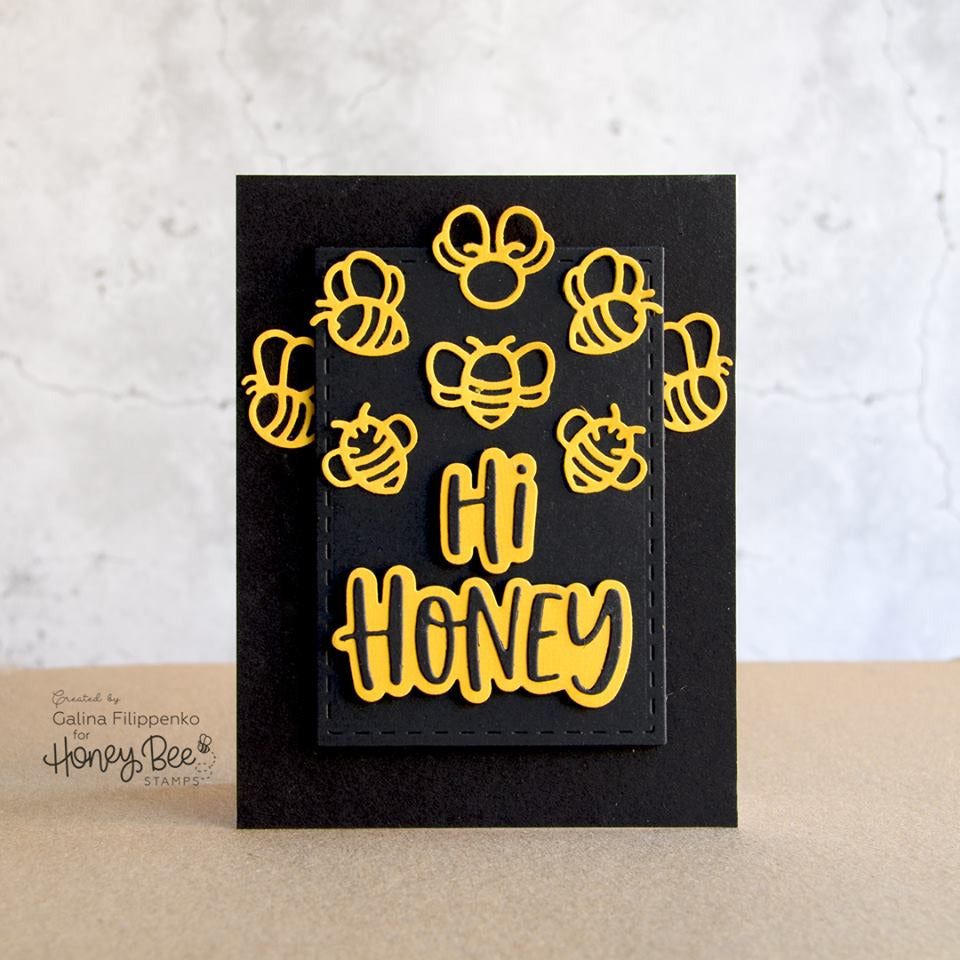 Honey Bees Paper Piecing - Honey Cuts - Stand - Alone Dies - Honey Bee Stamps