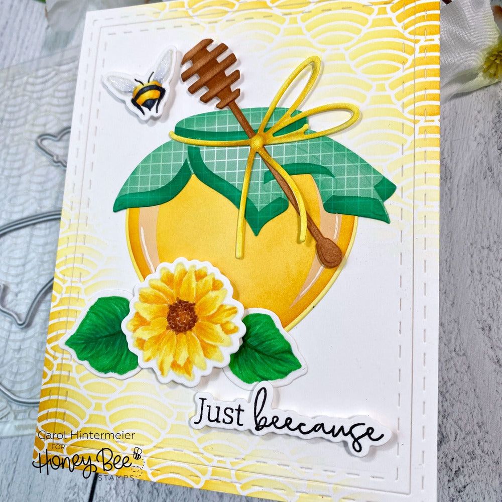 Honey Jar Paper Piecing - Honey Cuts - Honey Bee Stamps