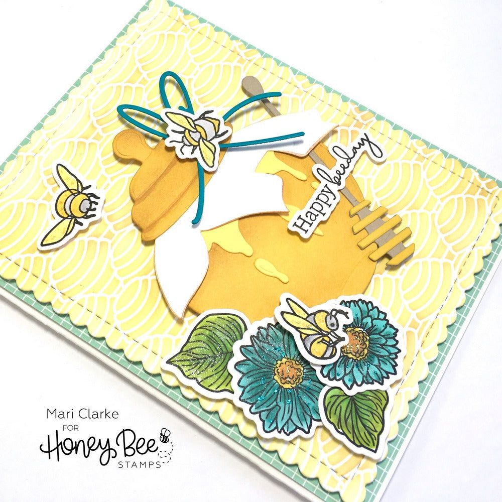 Honey Jar Paper Piecing - Honey Cuts - Honey Bee Stamps