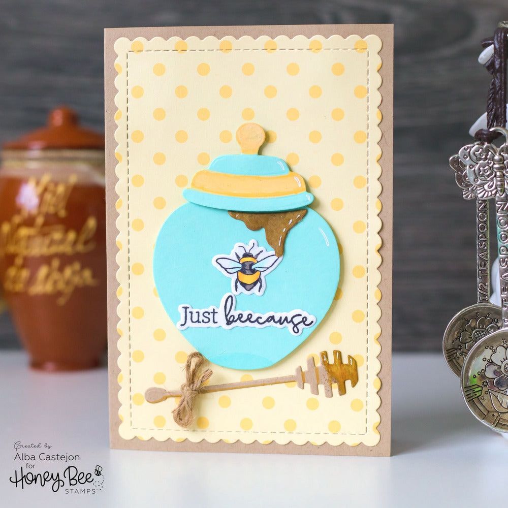 Honey Jar Paper Piecing - Honey Cuts - Honey Bee Stamps