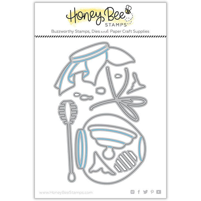 Honey Jar Paper Piecing - Honey Cuts - Honey Bee Stamps