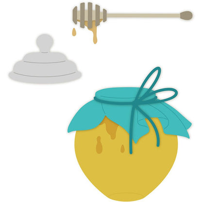 Honey Jar Paper Piecing - Honey Cuts - Stand - Alone Dies - Retiring - Honey Bee Stamps