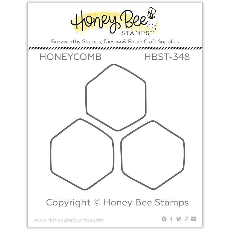 Honeycomb - 2x2 Photopolymer Stamp Set - Retiring - Honey Bee Stamps