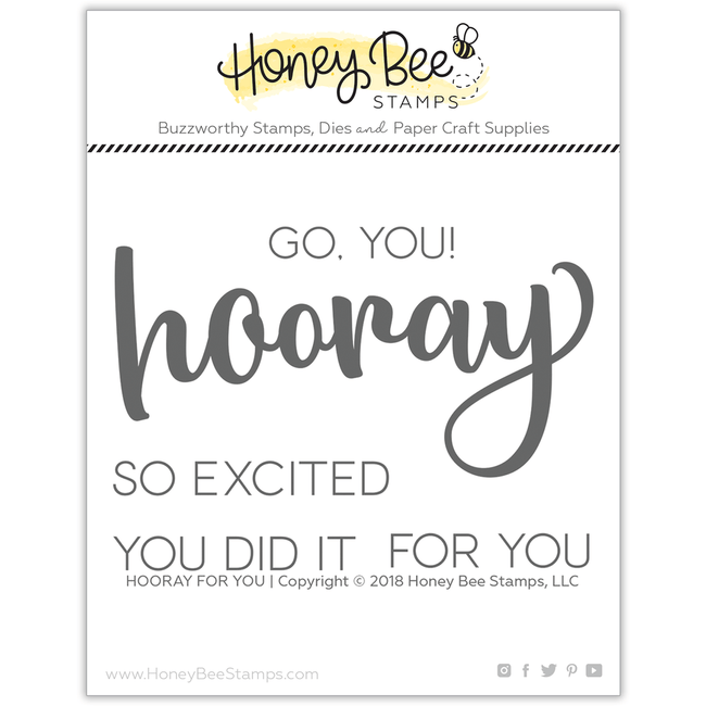 Hooray For You - 3x4 Stamp Set - Retiring - Honey Bee Stamps