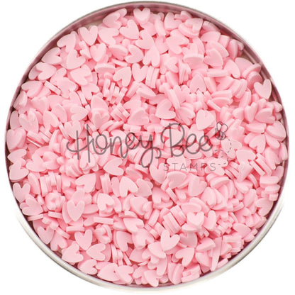 Hug Me - Pink Clay Heart Embellishments - Honey Bee Stamps