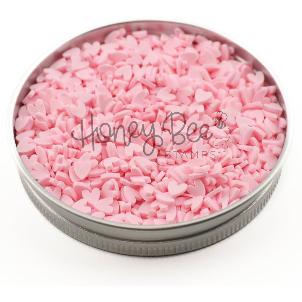 Hug Me - Pink Clay Heart Embellishments - Honey Bee Stamps