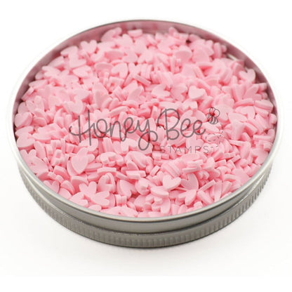 Hug Me - Pink Clay Heart Embellishments - Honey Bee Stamps