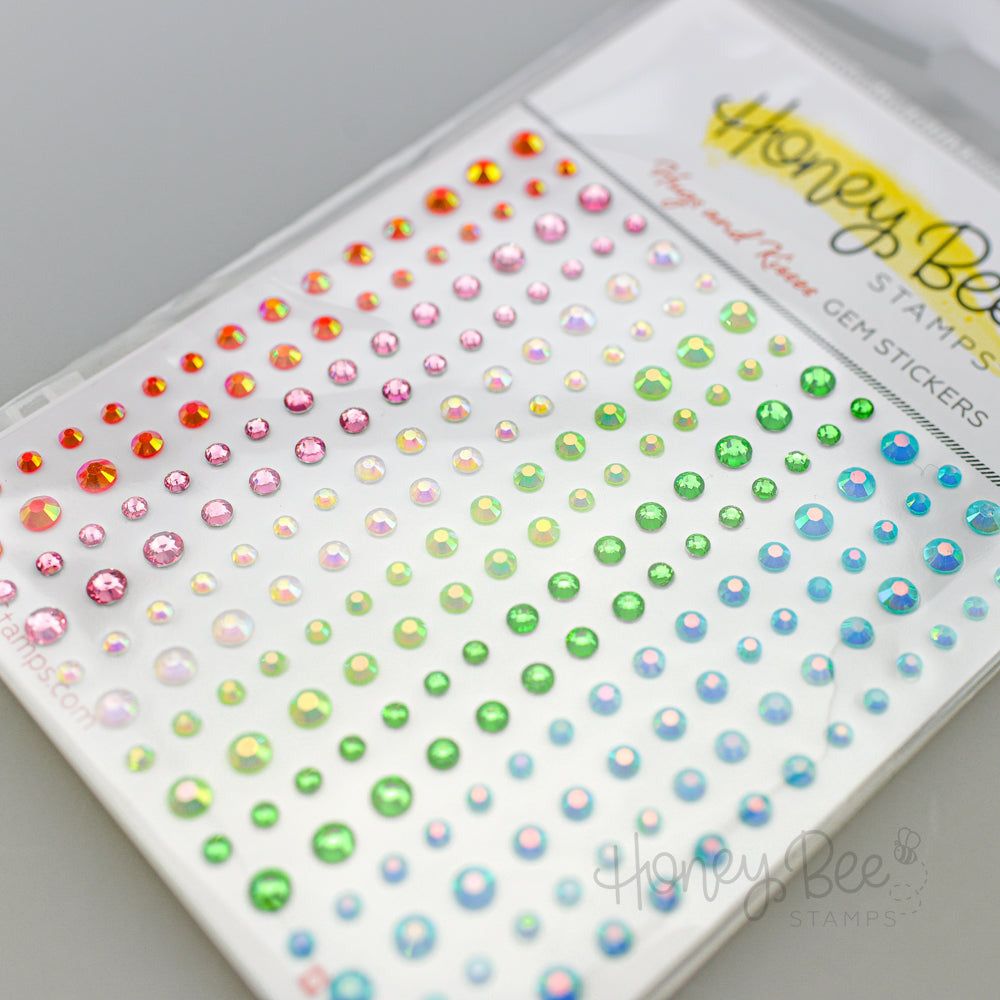 Hugs and Kisses Gem Stickers - 210 Count - Honey Bee Stamps