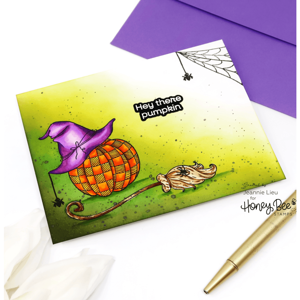 If The Broom Fits - 6x8 Photopolymer Stamp Set - Honey Bee Stamps