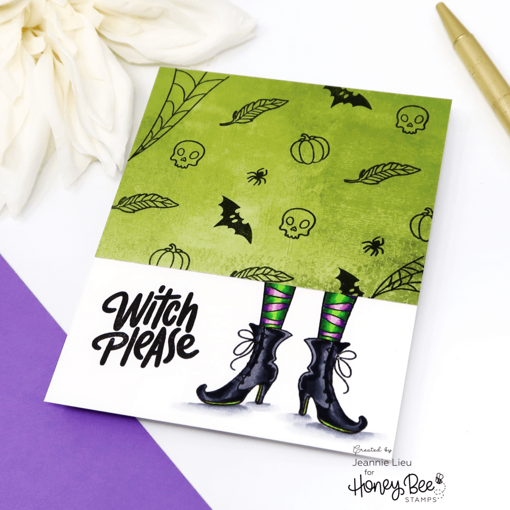 If The Broom Fits - 6x8 Photopolymer Stamp Set - Honey Bee Stamps