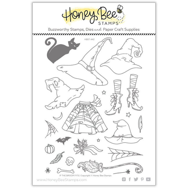 If The Broom Fits - 6x8 Stamp Set - Honey Bee Stamps