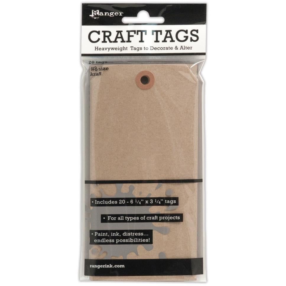 Inkssentials #8 Kraft Craft Tags 20/Pkg - Honey Bee Stamps