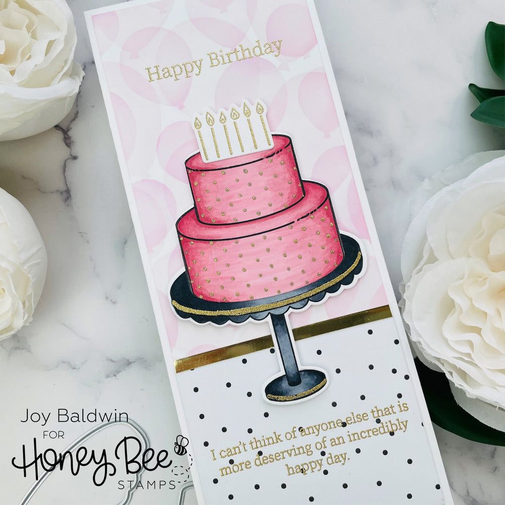 Inside: Birthday Sentiments - 6x6 Photopolymer Stamp Set - Honey Bee Stamps