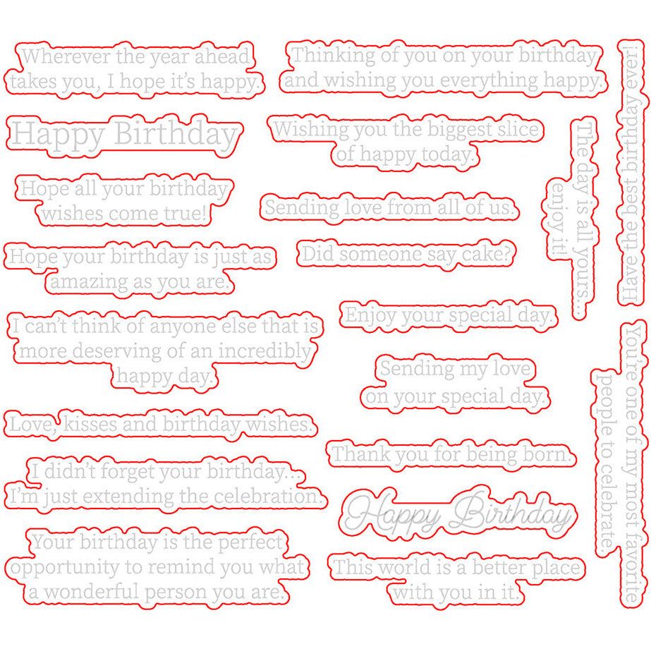 Inside: Birthday Sentiments - Honey Cuts - Coordinating Dies - Honey Bee Stamps