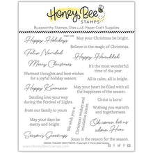 Inside: Holiday Sentiments - 6x6 Stamp Set - Honey Bee Stamps