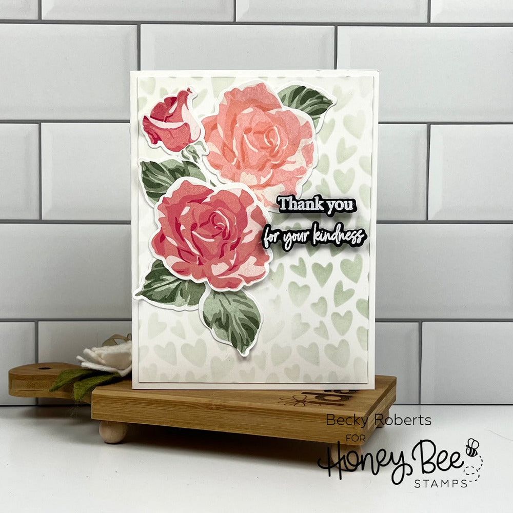 Inside: Kindness Sentiments - 6x8 Photopolymer Stamp Set - Honey Bee Stamps