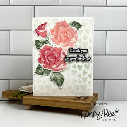 Inside: Kindness Sentiments - 6x8 Photopolymer Stamp Set - Honey Bee Stamps