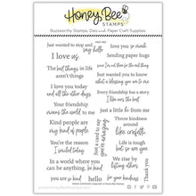 Inside: Kindness Sentiments - 6x8 Stamp Set - Honey Bee Stamps