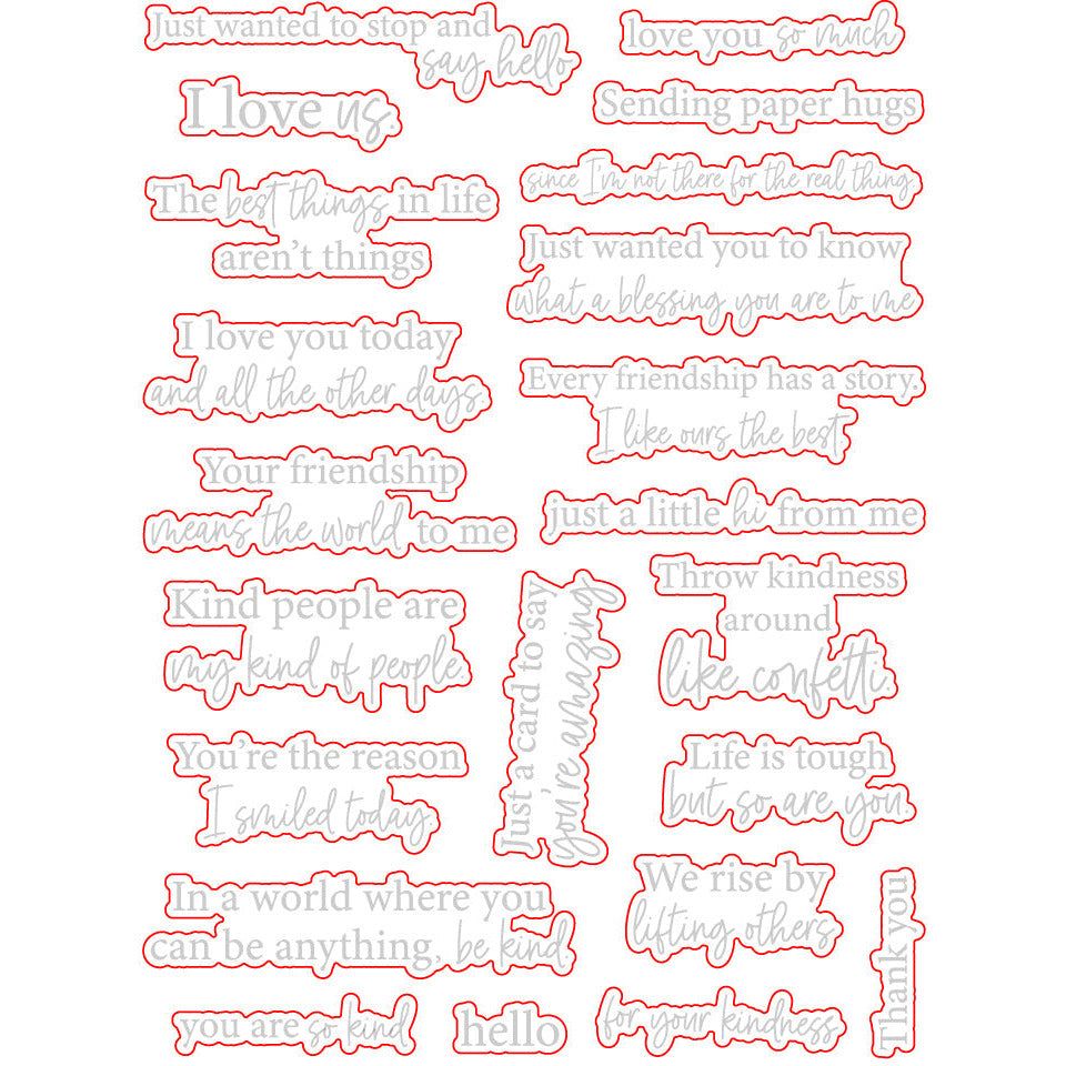 Inside: Kindness Sentiments - Honey Cuts - Coordinating Dies - Honey Bee Stamps