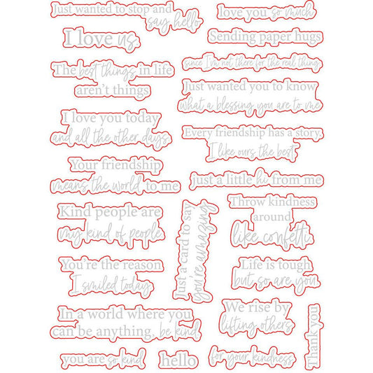 Inside: Kindness Sentiments - Honey Cuts - Coordinating Dies - Honey Bee Stamps