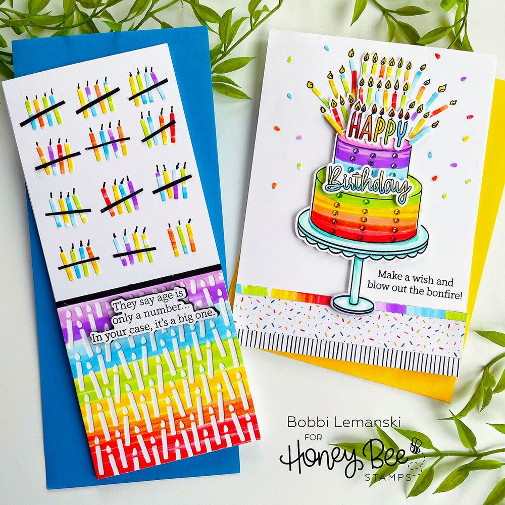 Inside: Snarky Birthday Sentiments - 4x6 Stamp Set - Honey Bee Stamps