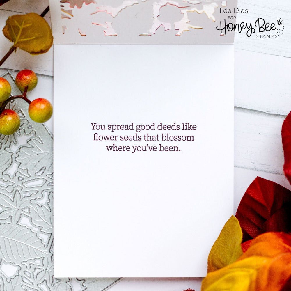 Inside: Thankful Sentiments - 6x6 Photopolymer Stamp Set - Honey Bee Stamps