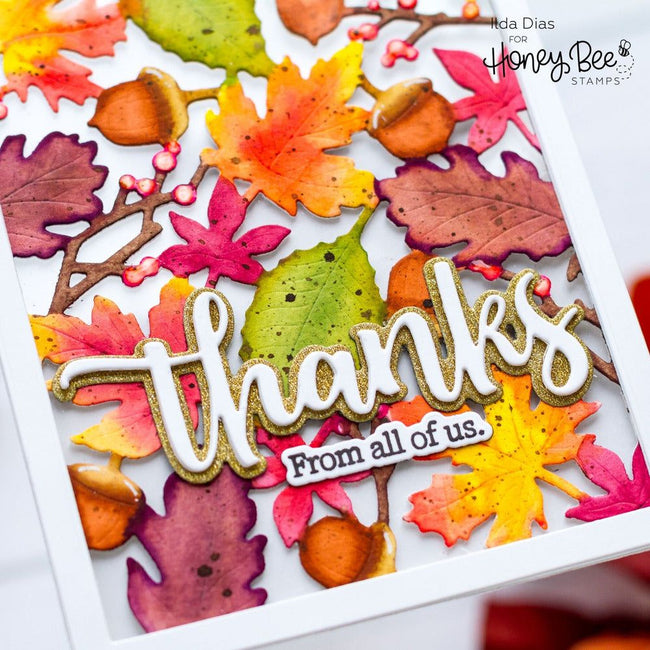 Inside: Thankful Sentiments - 6x6 Stamp Set - Honey Bee Stamps