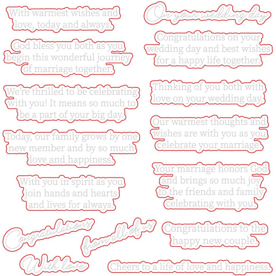 Inside: Wedding Sentiments - Honey Cuts - Coordinating Dies - Honey Bee Stamps