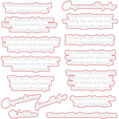 Inside: Wedding Sentiments - Honey Cuts - Coordinating Dies - Honey Bee Stamps