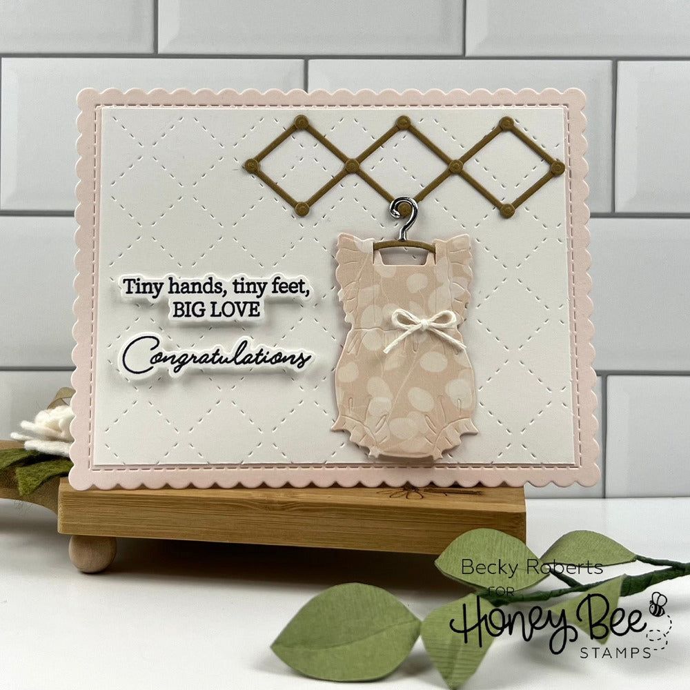 Inside: Welcome Baby Sentiments - 6x6 Photopolymer Stamp Set - Honey Bee Stamps