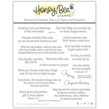 Inside: Welcome Baby Sentiments - 6x6 Stamp Set - Honey Bee Stamps