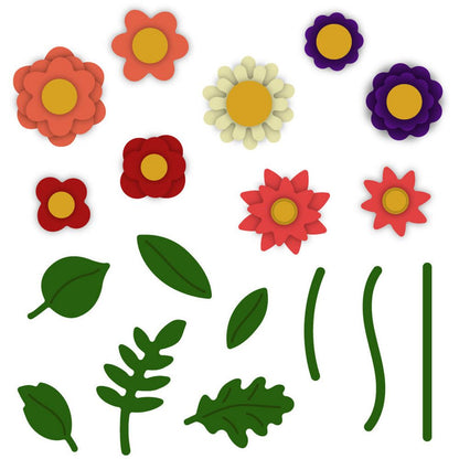 Itty Bitty Fall Flowers - Honey Cuts - Stand - Alone Dies - Honey Bee Stamps