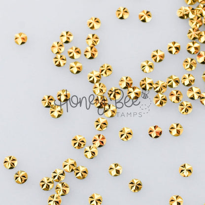 Jewel of Gold - 5mm Star Faceted Rhinestones - Honey Bee Stamps
