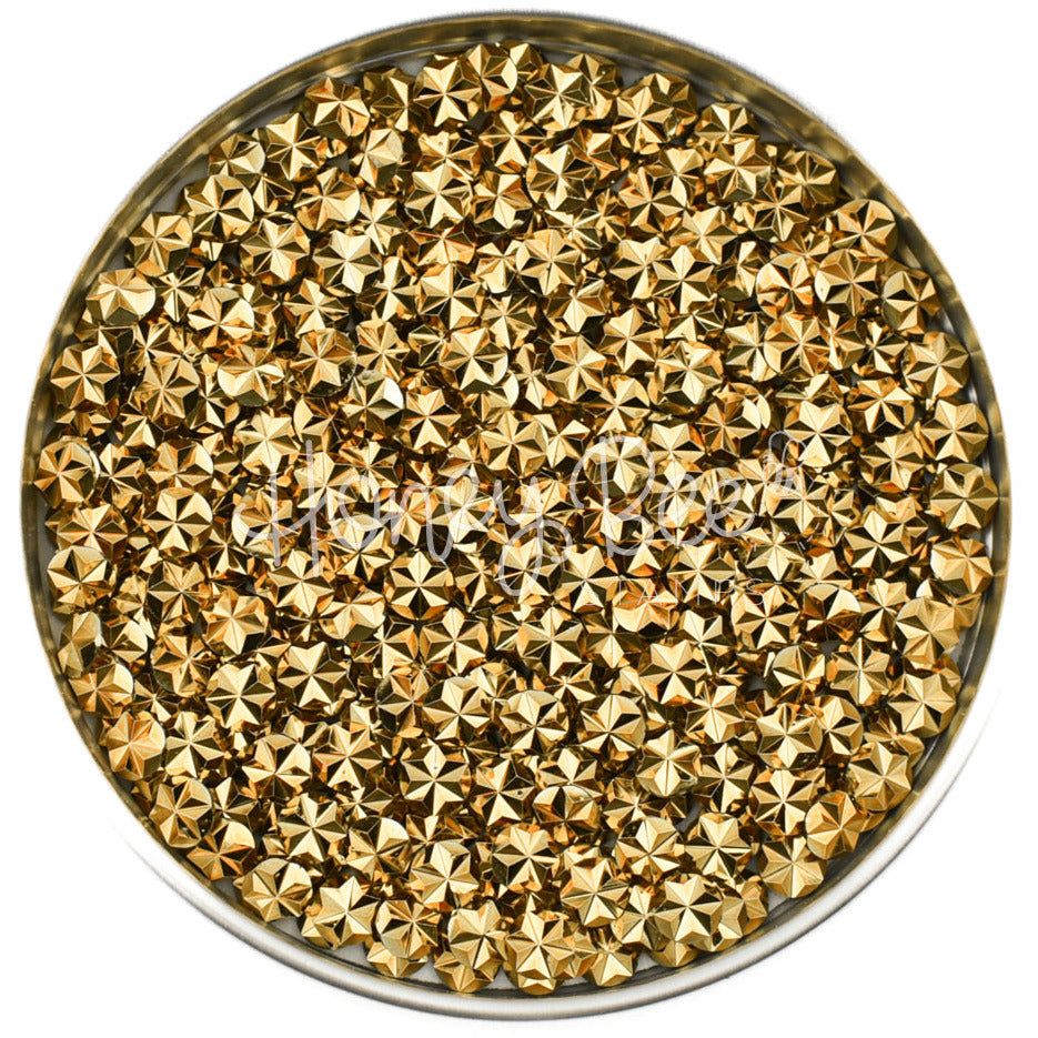 Jewel of Gold - 5mm Star Faceted Rhinestones - Honey Bee Stamps