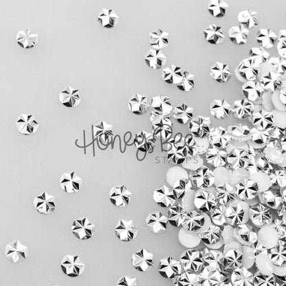 Jewel of Silver - 5mm Star Faceted Rhinestones - Honey Bee Stamps