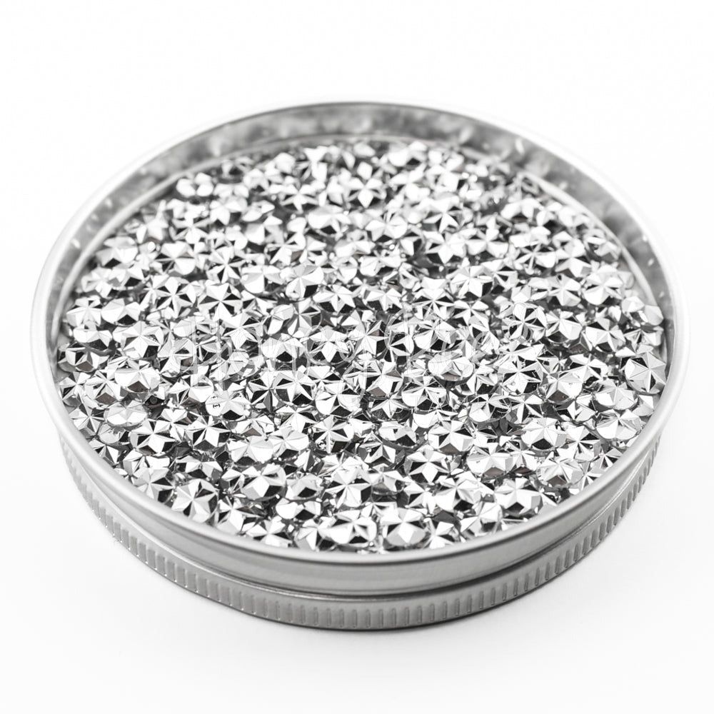 Jewel of Silver - 5mm Star Faceted Rhinestones - Honey Bee Stamps