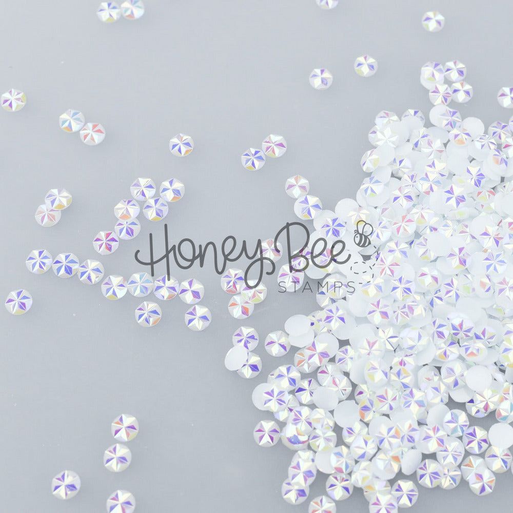 Jewel of White - 5mm Star Faceted Rhinestones - Honey Bee Stamps