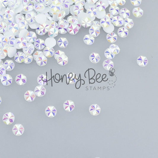 Jewel of White - 5mm Star Faceted Rhinestones - Honey Bee Stamps