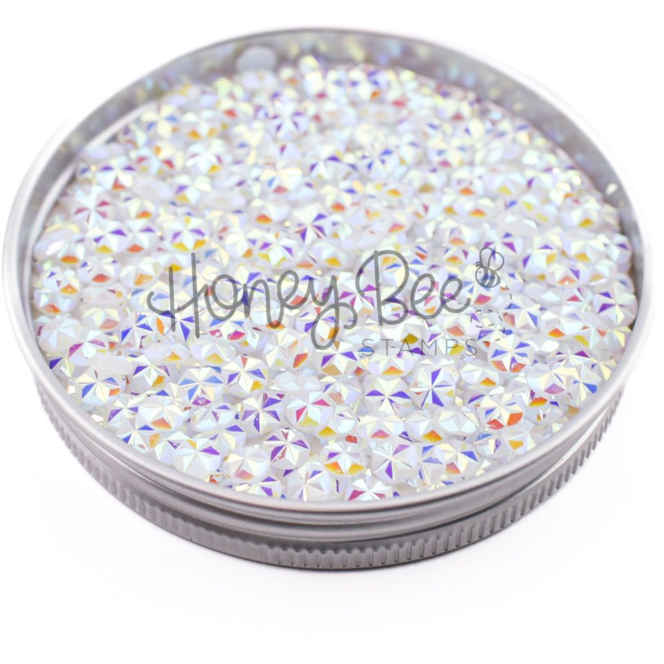 Jewel of White - 5mm Star Faceted Rhinestones - Honey Bee Stamps