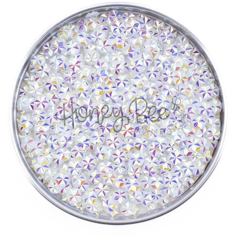 Jewel of White - 5mm Star Faceted Rhinestones - Honey Bee Stamps