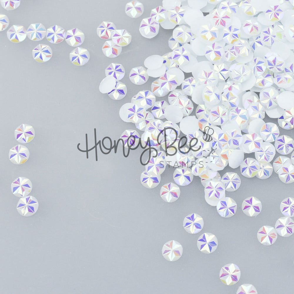 Jewel of White - 5mm Star Faceted Rhinestones - Honey Bee Stamps