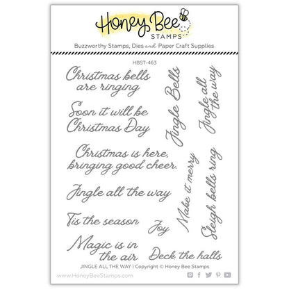 Jingle All The Way - 4x5 Photopolymer Stamp Set - Honey Bee Stamps
