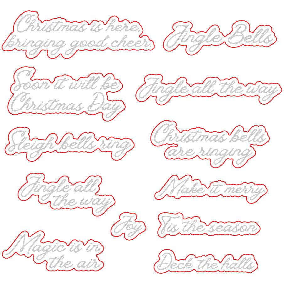 Jingle All The Way - Honey Cuts - Coordinating Dies - Honey Bee Stamps