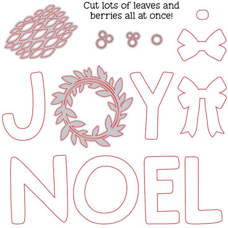 Joy Noel Wreath - Honey Cuts - Honey Bee Stamps