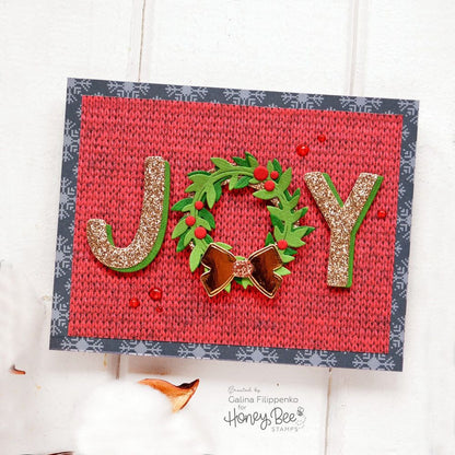 Joy Noel Wreath - Honey Cuts - Honey Bee Stamps