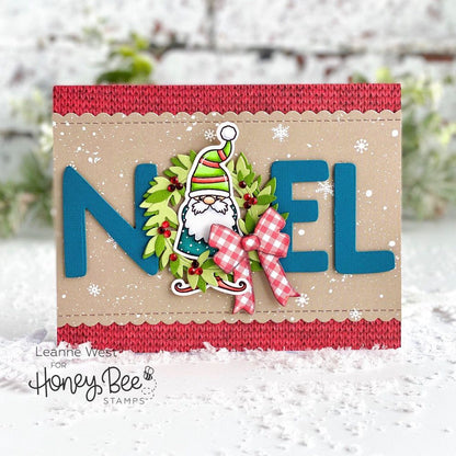 Joy Noel Wreath - Honey Cuts - Stand - Alone Dies - Honey Bee Stamps