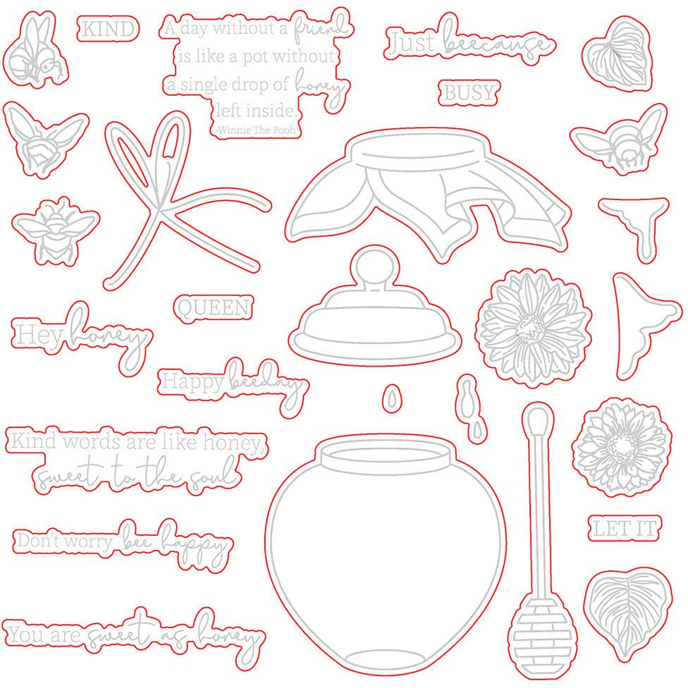 Just BEEcause - Honey Cuts - Coordinating Dies - Retiring - Honey Bee Stamps